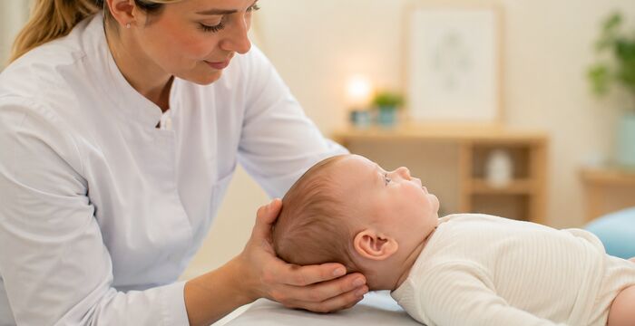 Ostéopathie pour bébé : torticolis et plagiocéphalie, quand consulter ?